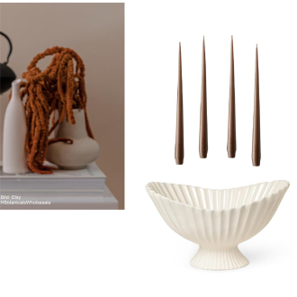 FERM LIVING Fountain Centerpiece off-white