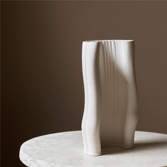 FERM LIVING Moire Vase off-white
