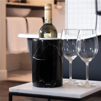 - sold - STONED Black Marble Wine Cooler