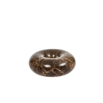 OYOY Savi Marble Candle Holder small brown