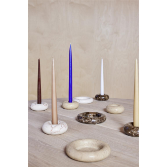 OYOY Savi Marble Candle Holder small offwhite