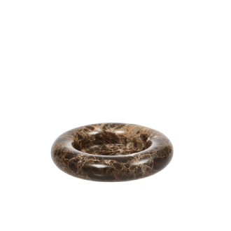 OYOY Savi Marble Candle Holder large brown