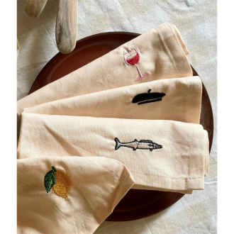 MIDNATT Stoffservietten déjeuner 4er Set