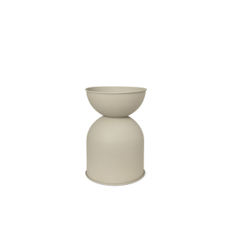 - sold- FERM LIVING Hourglass Pot medium cashmere