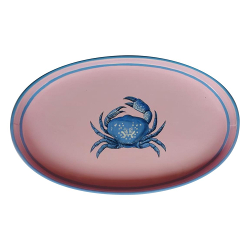 LES OTTOMANS Fauna iron tray crab rose