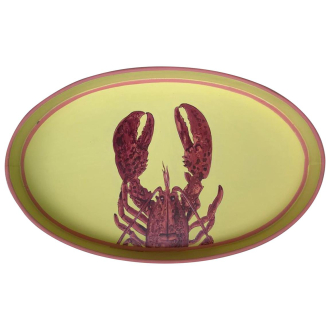 LES OTTOMANS Fauna iron tray lobster yellow