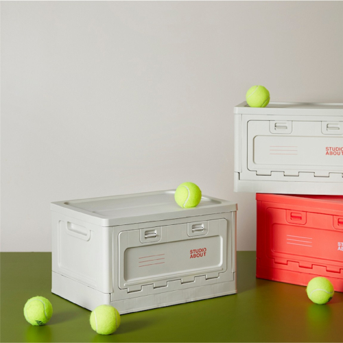 STUDIO ABOUT Klappbox mit Deckel medium red