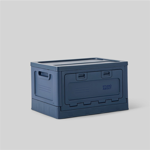 STUDIO ABOUT Klappbox mit Deckel medium dark blue Box with Lid Ordnungsboxen aus Kunststoff dunkelblau