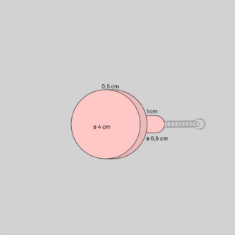 KOLOR Möbelgriff 04 rosa