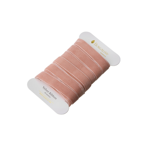 bungalow denmark velvet ribbon samtband 10m pale pink rosa