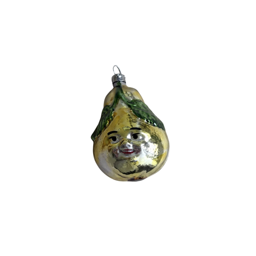 Nostalgischer Christbaumschmuck Birne mit Gesicht 7cm made in germany