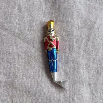 Nostalgischer Christbaumschmuck Nussknacker Zwicker blau/rot
