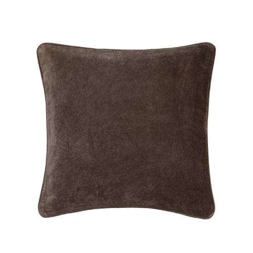 bungalow denmark velvet cushion kissenbezug samt schokobraun earth 50x50