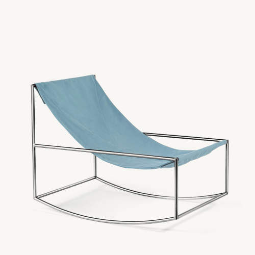 VALERIE OBJECTS Rocking Chair stainless steel light blue