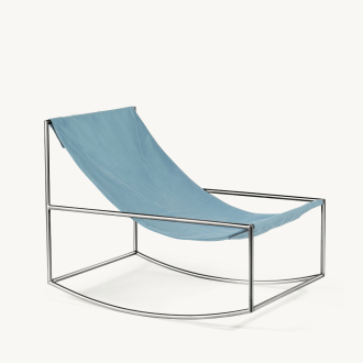 VALERIE OBJECTS Rocking Chair stainless steel light blue