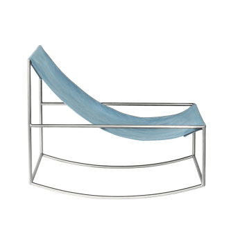 VALERIE OBJECTS Rocking Chair stainless steel light blue