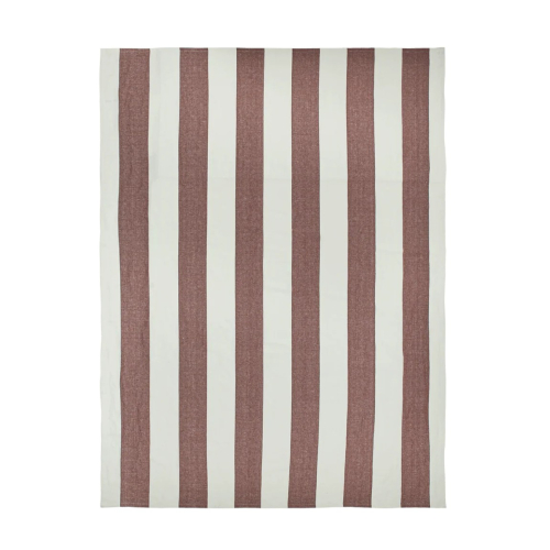 FERM LIVING Hale Tischdecke gestreift chestnut/frosted lime