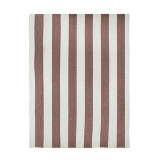 FERM LIVING Hale Tischdecke gestreift chestnut/frosted lime