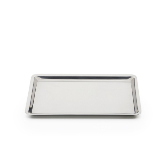 Karl Weis Serviertablett Edelstahl mit Rand 24x17 cm