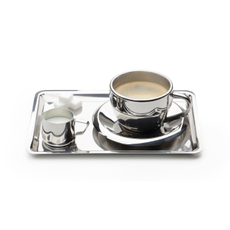 KARL WEIS Serviertablett Edelstahl 24x17 cm