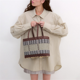 PALOROSA Mercado Basket small chocolate palm