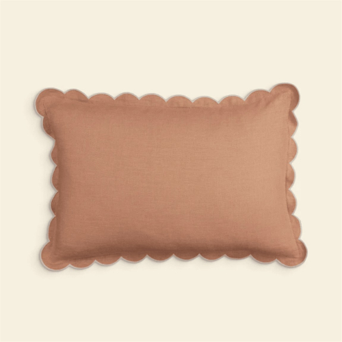 TOMÈTE Kissenbezug Scalloped Linen 30x50 powder pink