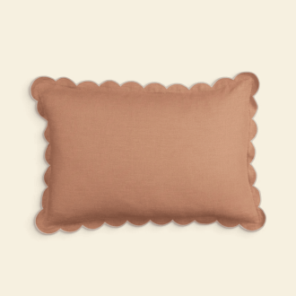 TOMÈTE Kissenbezug Scalloped Linen 30x50 powder pink