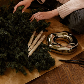 FERM LIVING Bellure Ring Kerzenhalter silber