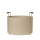 FERM LIVING Port Korb cashmere 1104274135 Metallkorb beige mit Ledergriffen für Kaminholz und Aufbewahrung Wohnzimmer