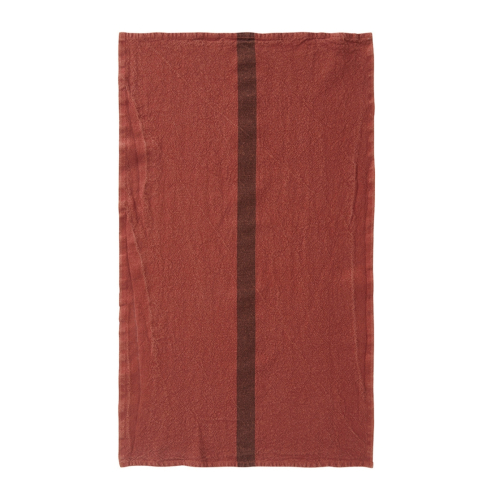 CHARVET EDITIONS Geschirrhandtuch Doudou raye brique